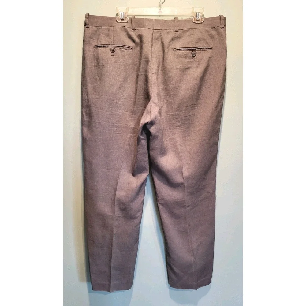 Mens Gray INC International Concepts London Linen Raime Lightweight Pants 38x30